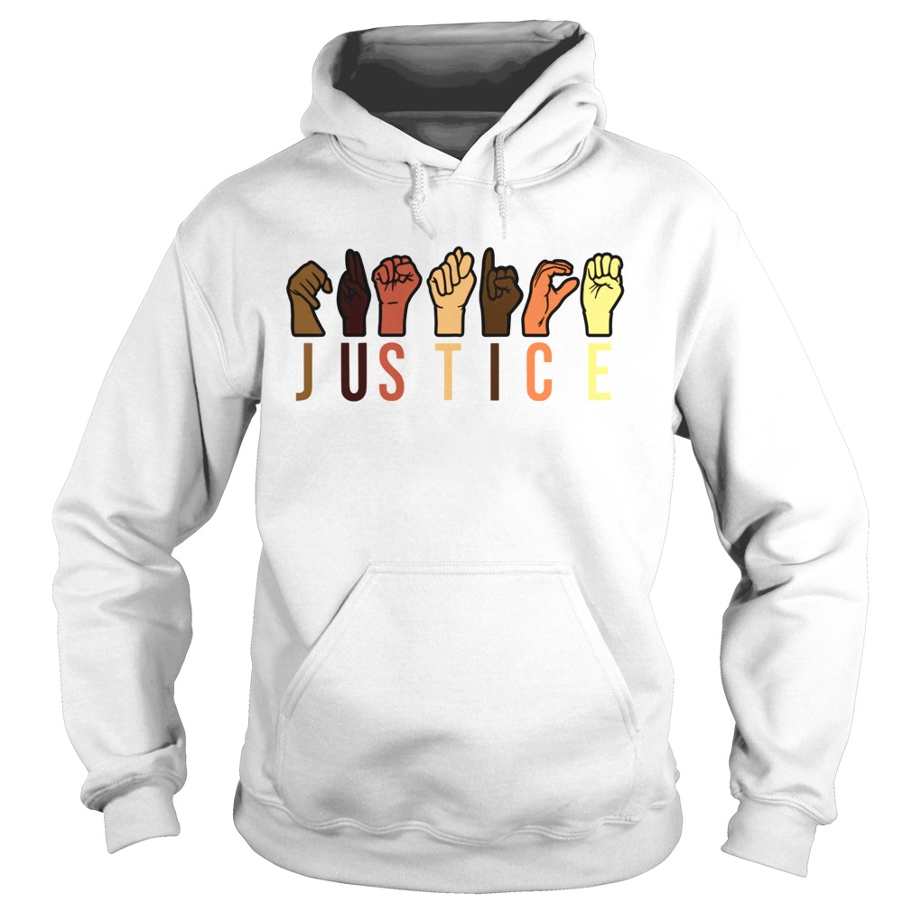 Hands Sign Language Justice Reusable  Hoodie