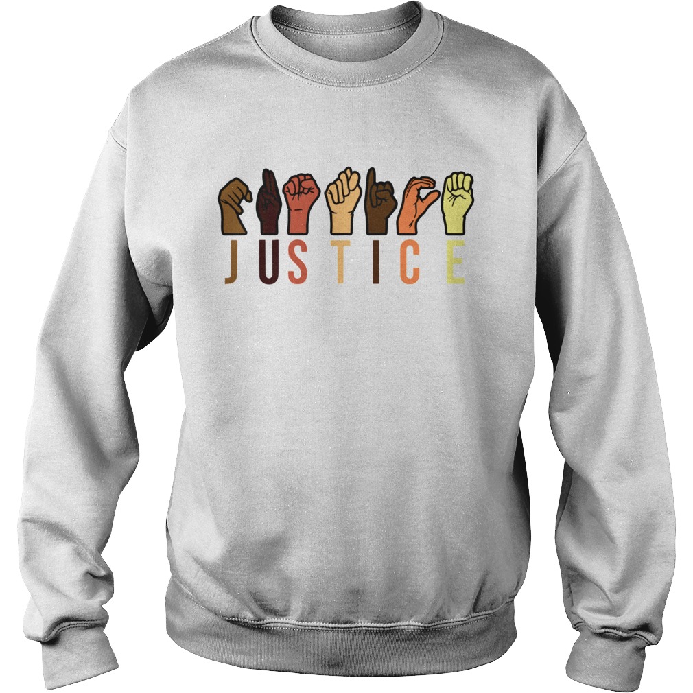 Hands Sign Language Justice Reusable  Sweatshirt