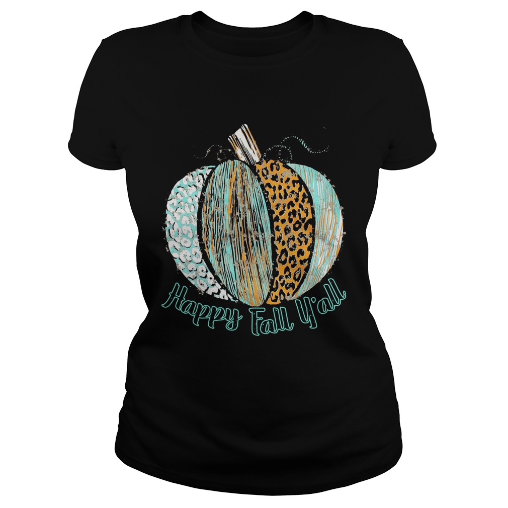 Happy Fall Leopard Pumpkin  Classic Ladies