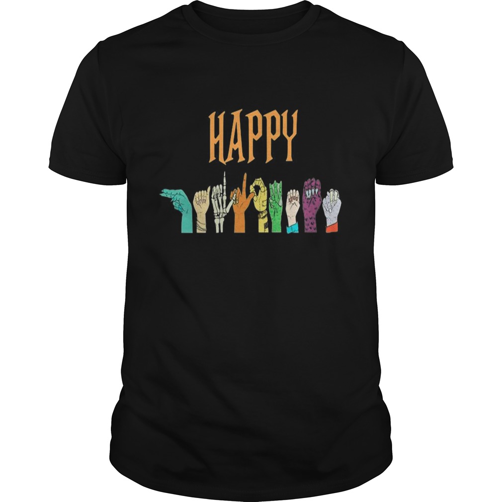 Happy Halloween Hand Sign shirt