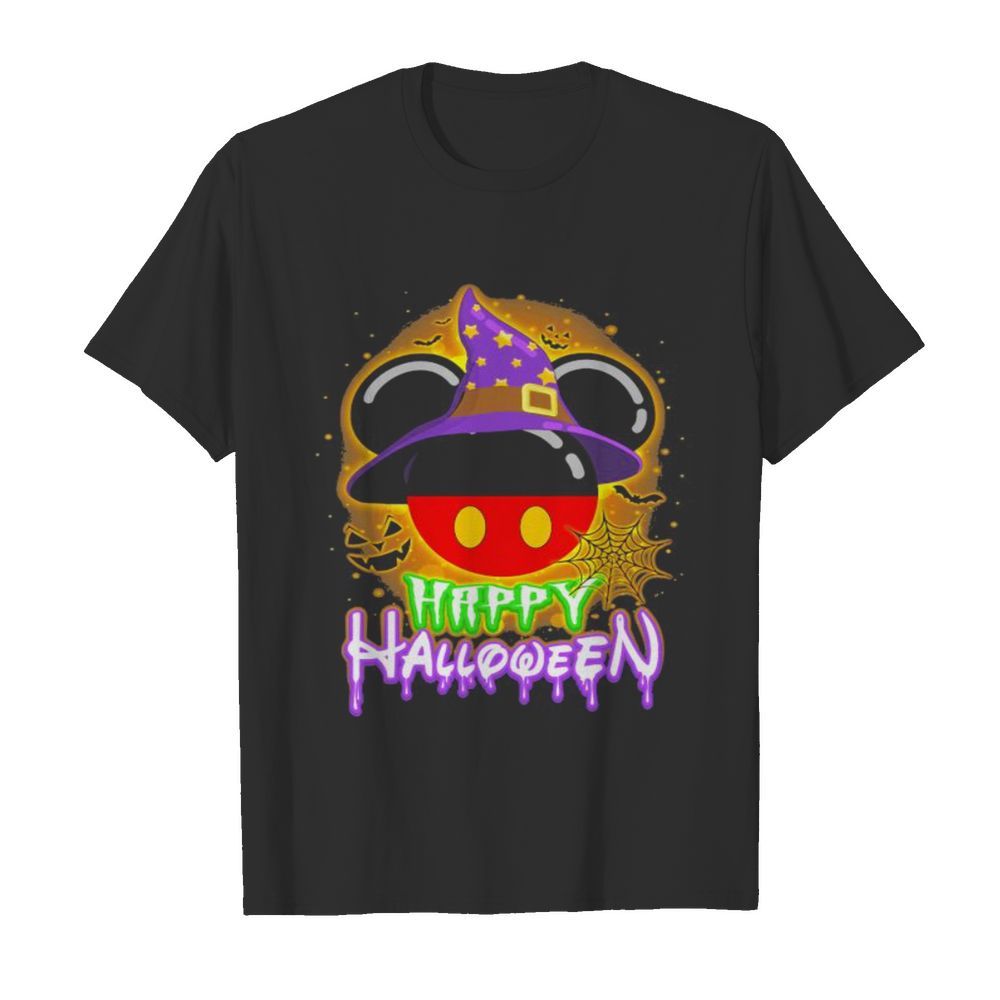 Happy halloween minnie mouse witch star moon shirt