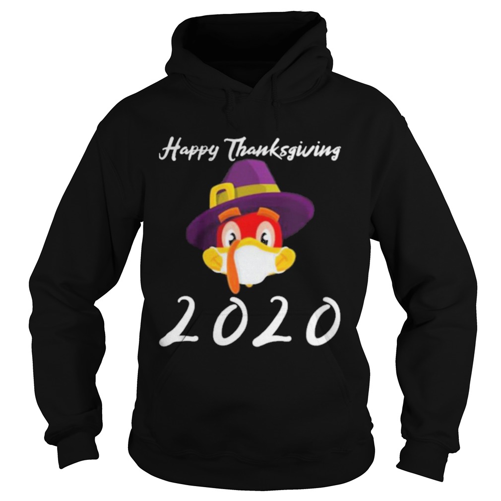 Happy thanksgiving 2020 turkey wearing mask  Hoodie