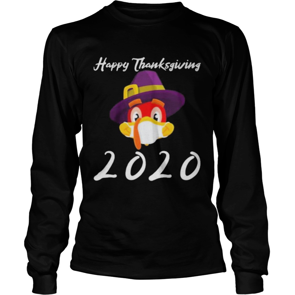 Happy thanksgiving 2020 turkey wearing mask  Long Sleeve