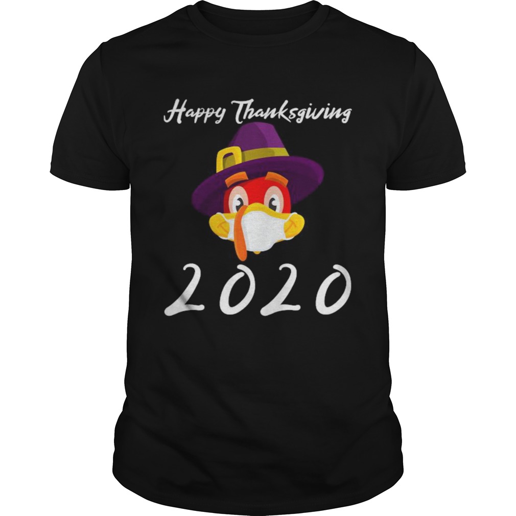 Happy thanksgiving 2020 turkey wearing mask shirt