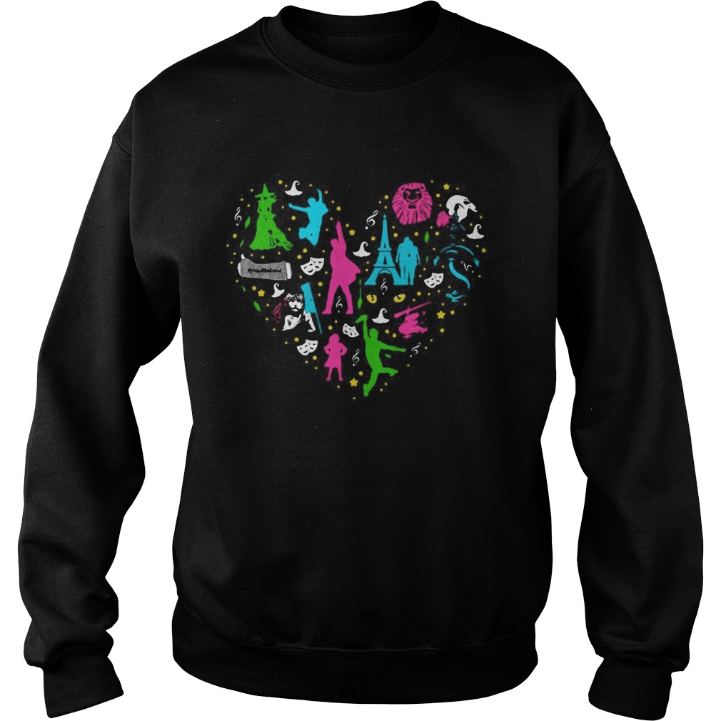 Heart Love Musicals Christmas  Sweatshirt