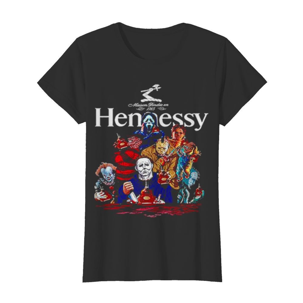 Horror Characters Hennessy Party Happy Halloween  Classic Women's T-shirt