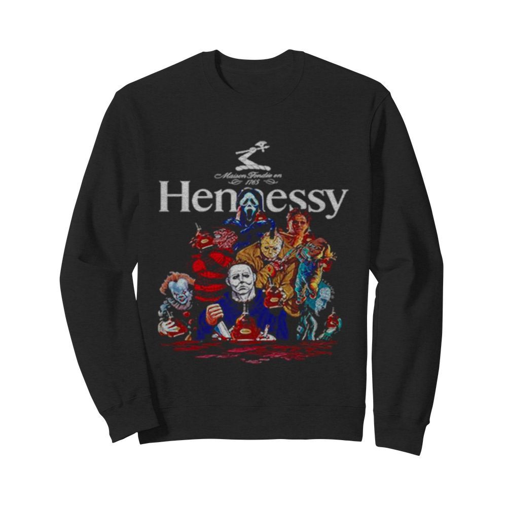 Horror Characters Hennessy Party Happy Halloween  Unisex Sweatshirt