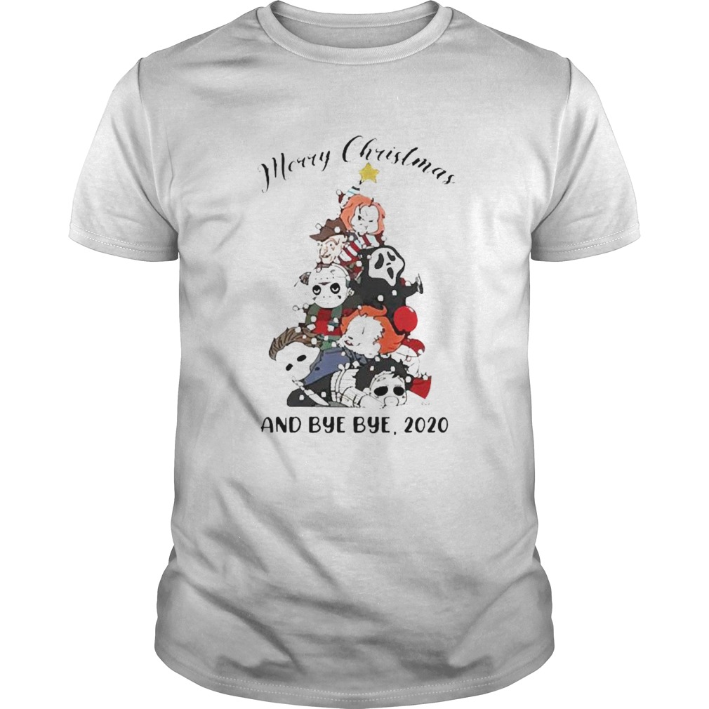 Horror characters Merry Christmas bye bye 2020 shirt