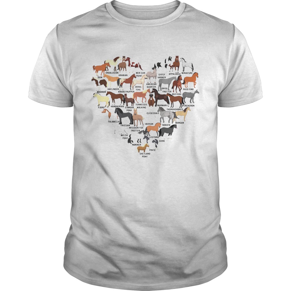 Horse Breed Of Horses Heart Women shirt