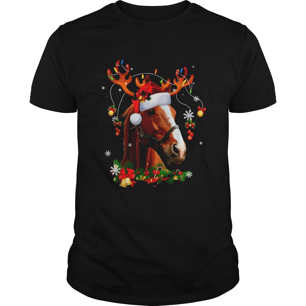 Horse Reindeer Christmas Funny Horse Xmas shirt