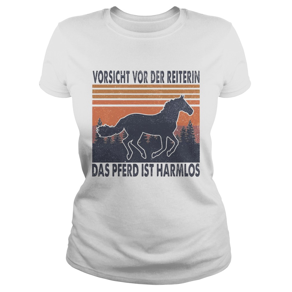 Horse Vorsicht Vor Der Reiterin Das Pferd Ist Harmlos Vintage Retro  Classic Ladies