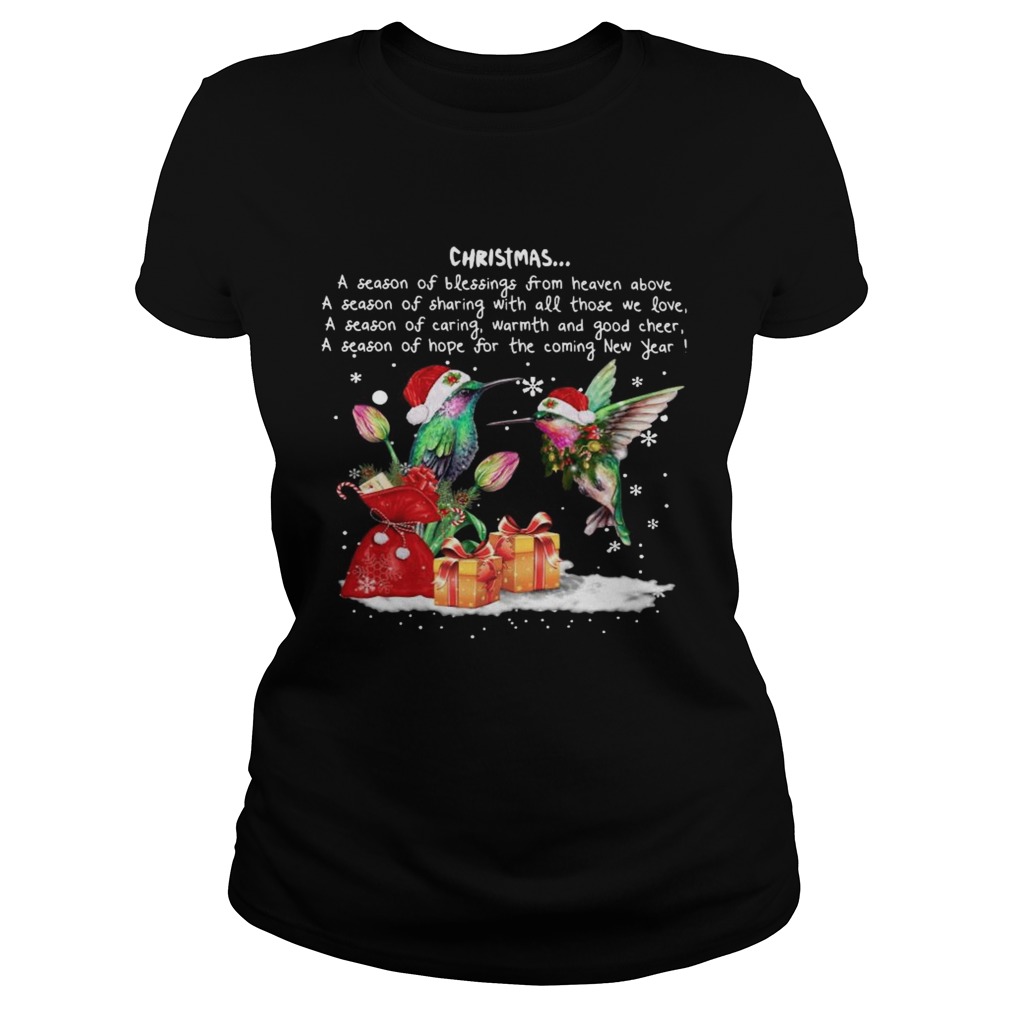 Hummingbird Christmas A Season Of Crewneck  Classic Ladies