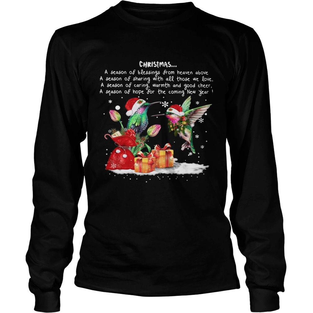 Hummingbird Christmas A Season Of Crewneck  Long Sleeve