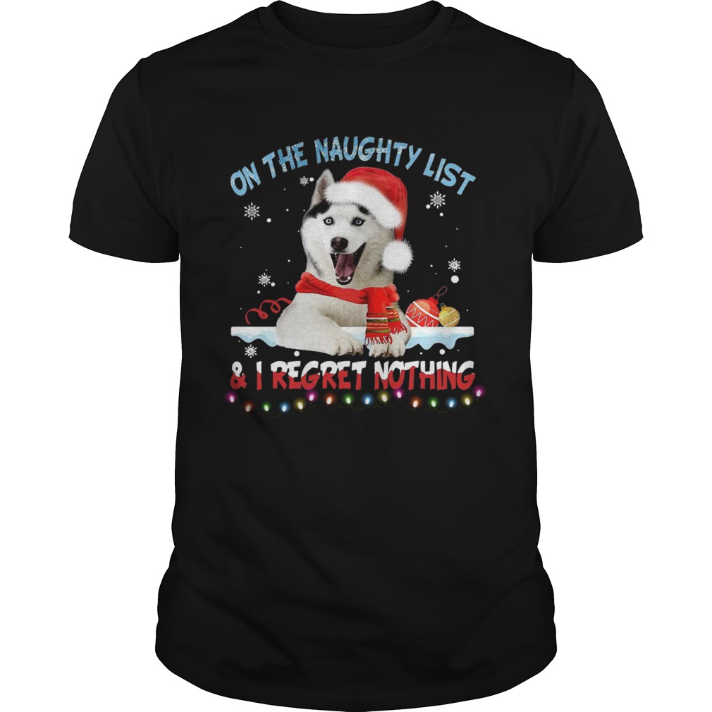 Husky Santa On The Naughty List And I Regret Nothing Christmas Light  Unisex