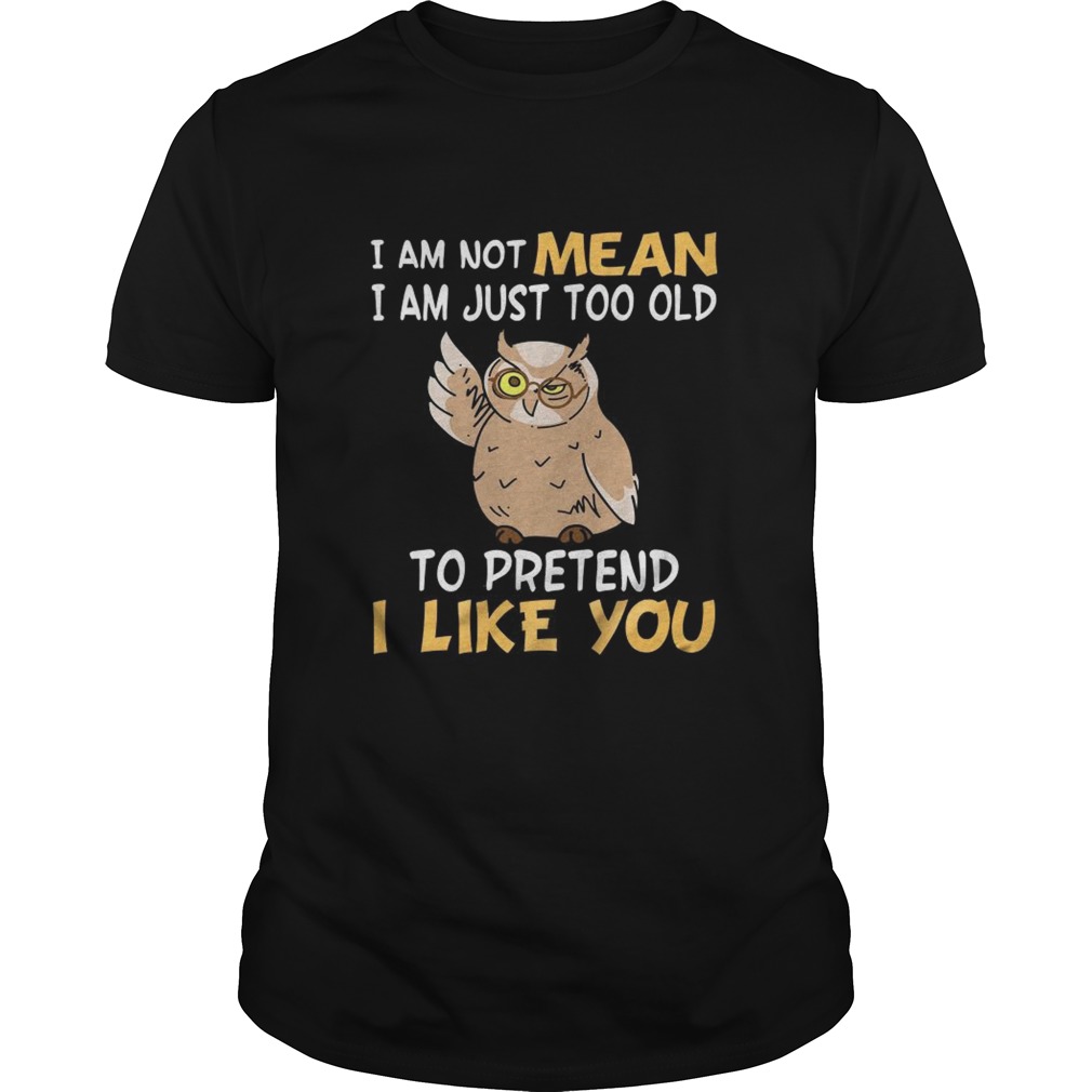 I Am Not Mean I Am Just Too Old To Pretend I Like You shirt