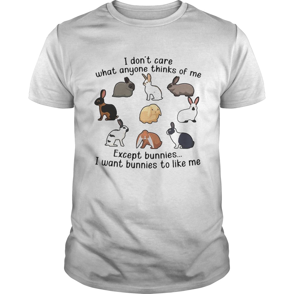 I Dont Care What Anyone Thinks Of Me Except Bunnies I Want Bunnies To Like Me shirt