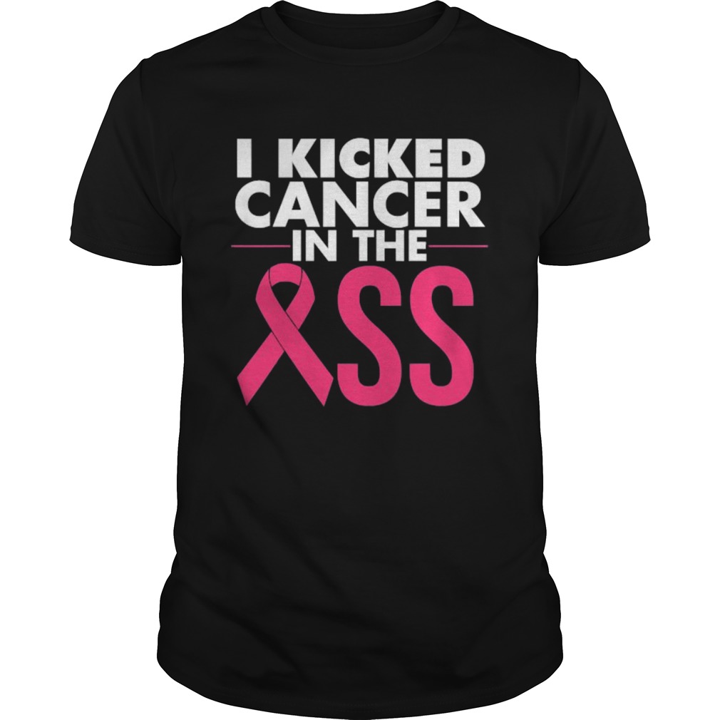 I Kicked Breast Cancer Awareness Ribbon Pink shirt