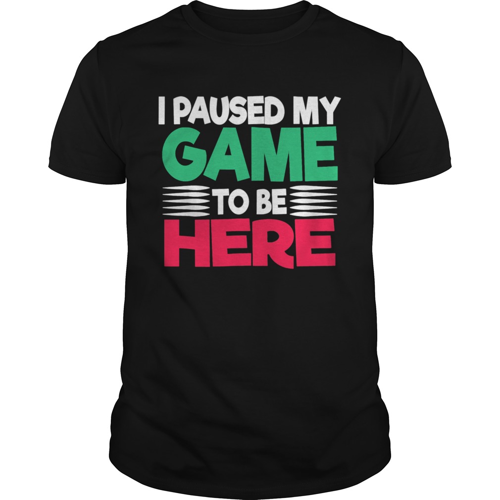 I Paused My Game to Be Here Novelty Artwork shirt