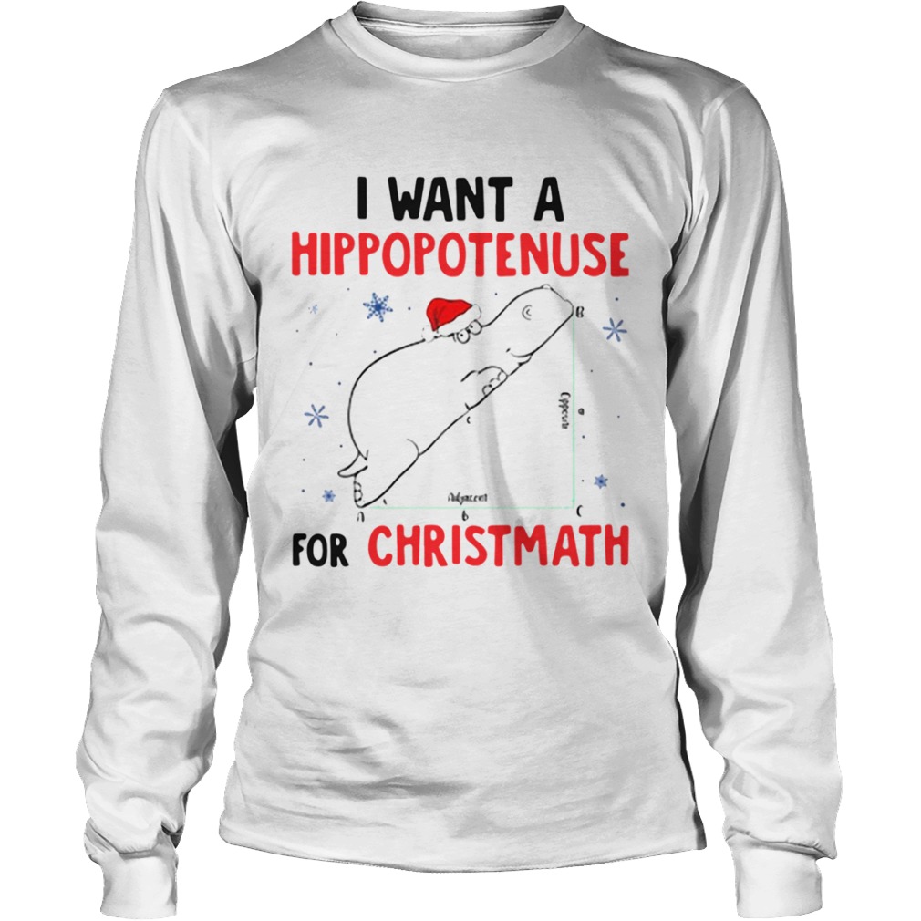 I Want A Hippopotenuse For Christmas  Long Sleeve