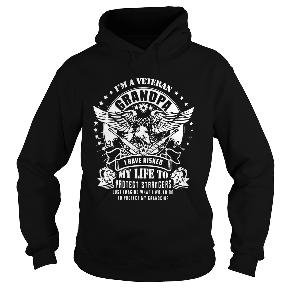 Im A Veteran Grandpa I Have Risked My Life To Protect Strangers Just Imagine What I Would Do To Pr Hoodie