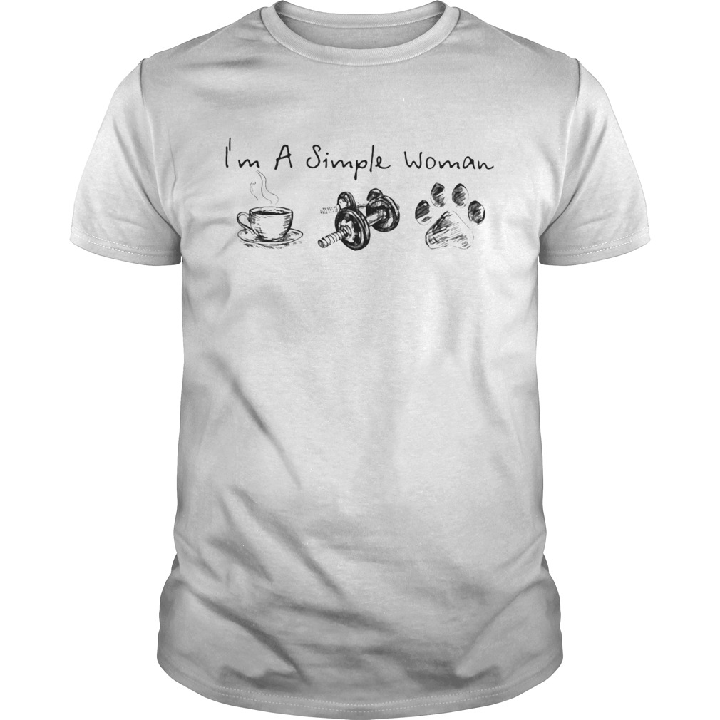 Im a simple woman coffee dogs shirt