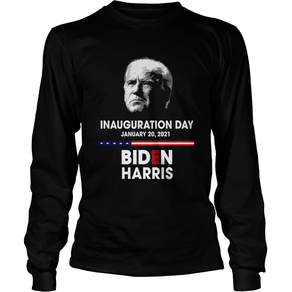 Inauguration Day January 20 2021 Biden Harris American Flag  Long Sleeve