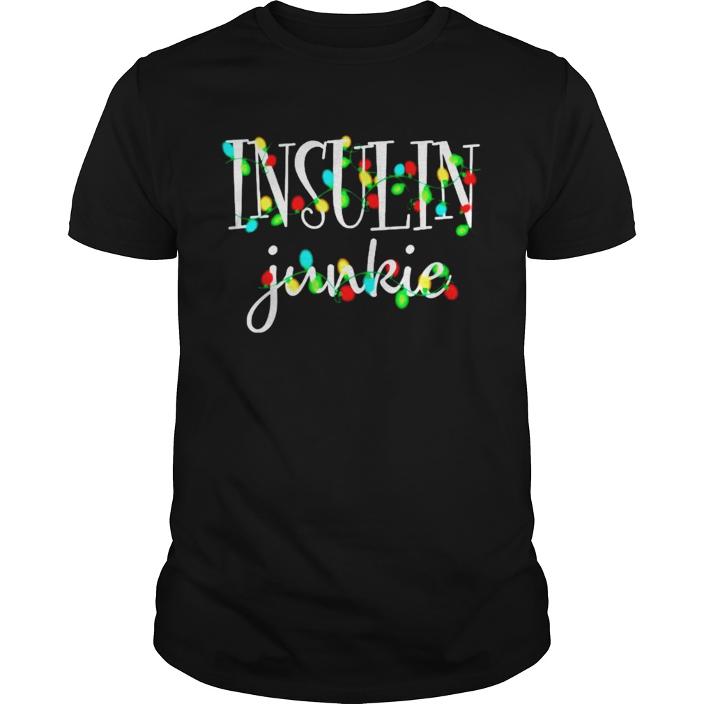 Insulin Junkie Diabetes lights Christmas shirt