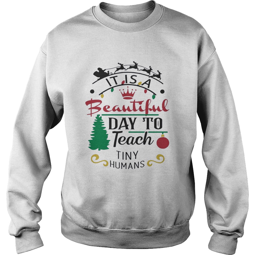 It Is A Beautiful Day To Teach Tiny Humans Christmas  Sweatshirt