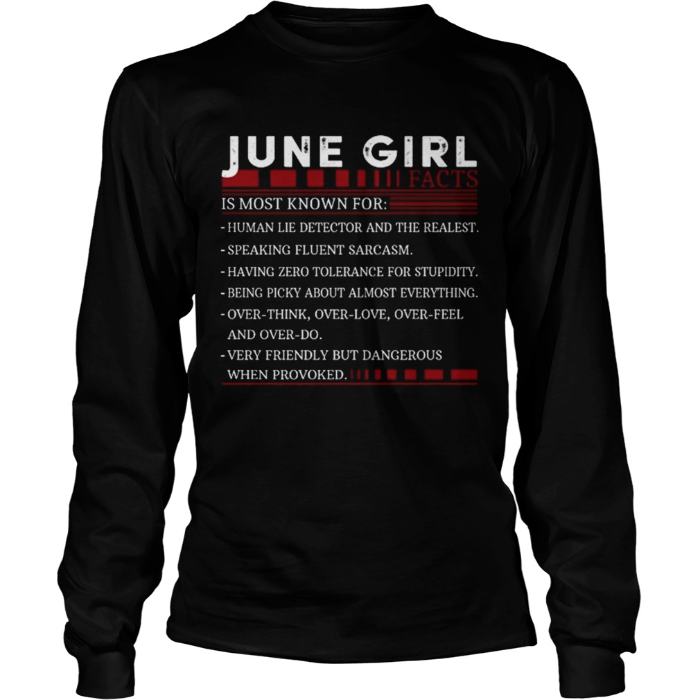 JUNE GIRL FACTS IS MOST KNOWN FOR  Long Sleeve