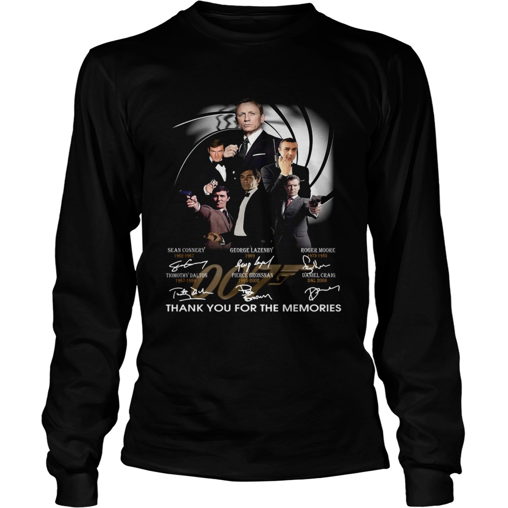 James Bond 007 Fans Thank You For The Memories Signature  Long Sleeve