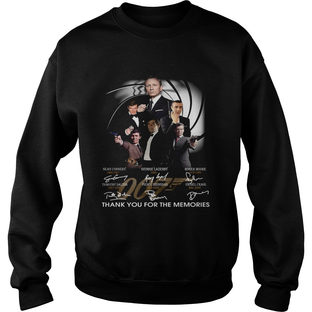 James Bond 007 Fans Thank You For The Memories Signature  Sweatshirt