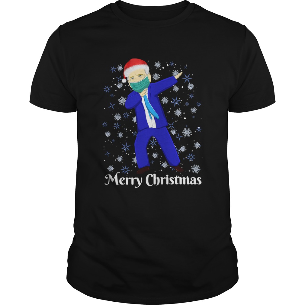 Joe Biden Dabbing Wearing A Mask Merry Christmas shirt