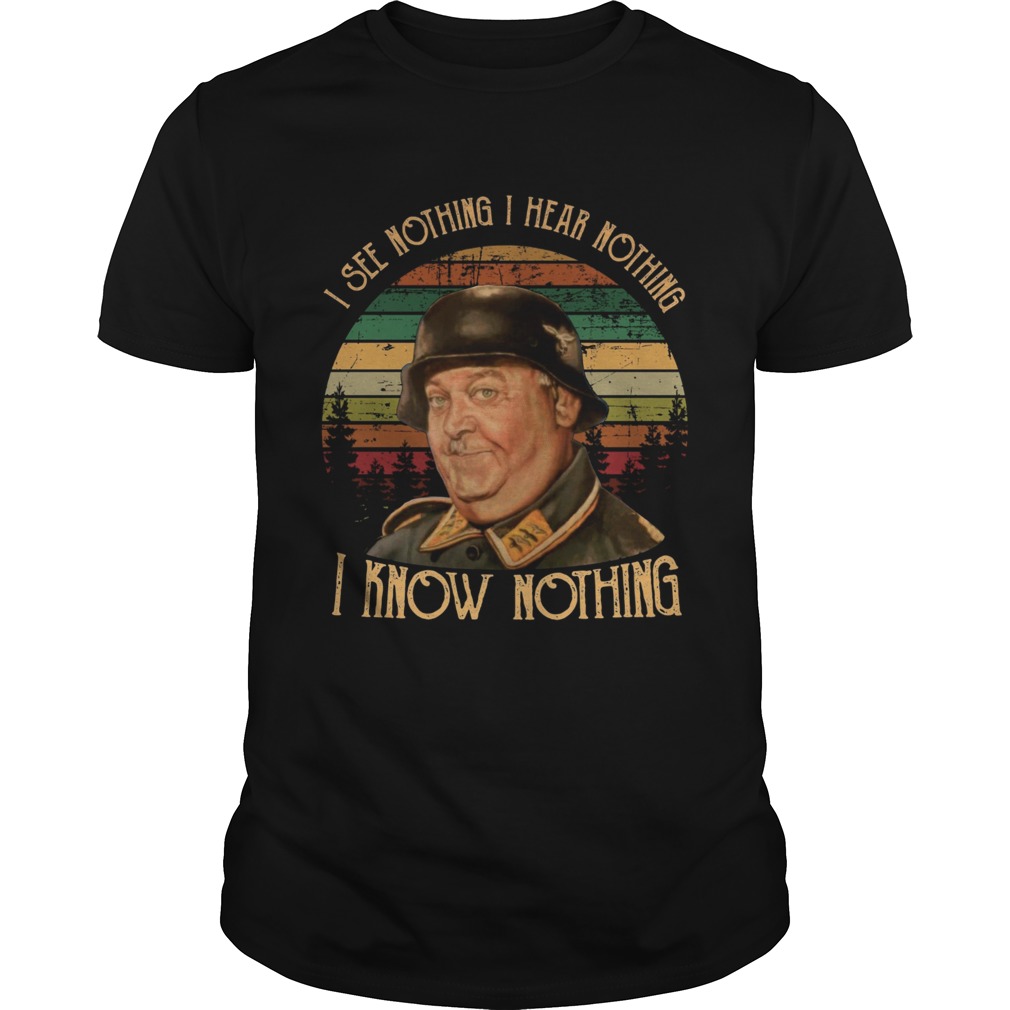 John Banner I See Nothing I Hear Nothing I Know Nothing Vintage shirt