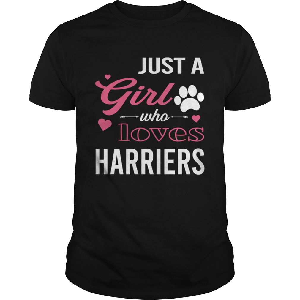 Just A Girl Who Loves HARRIERS Dog Pet shirt