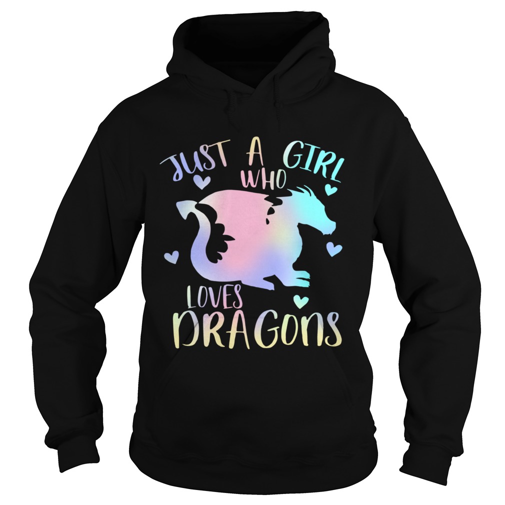 Just a Girl Who Loves Dragons Cute Dragon Teen Girls  Hoodie