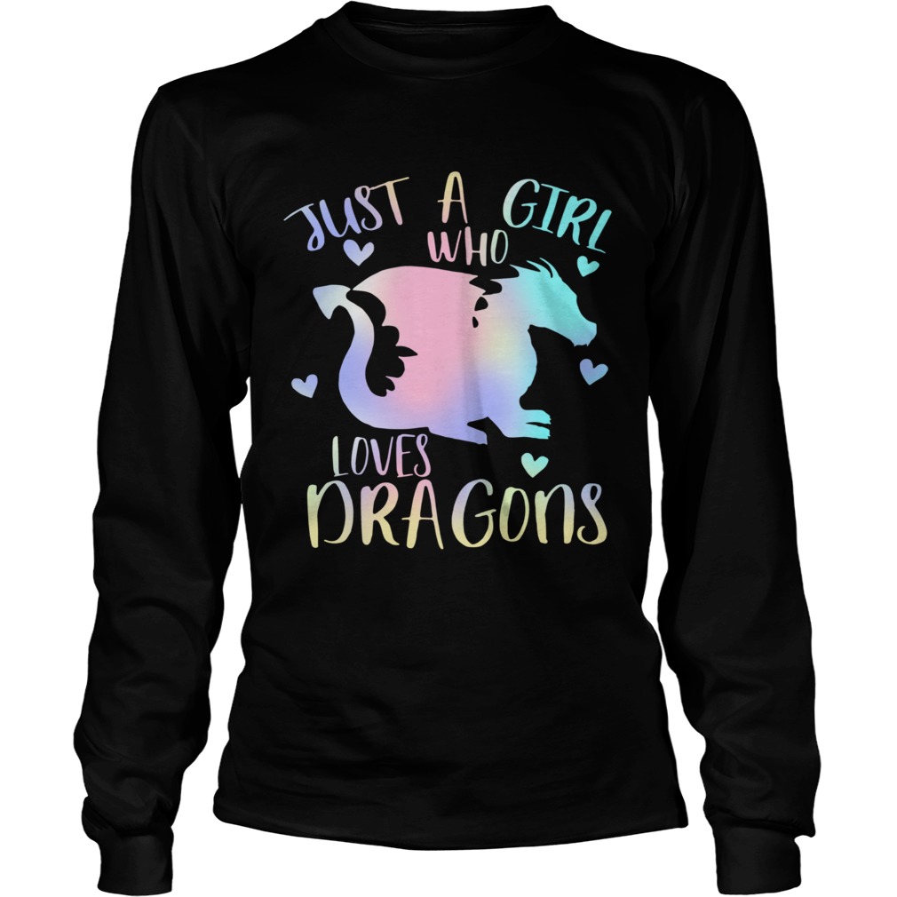 Just a Girl Who Loves Dragons Cute Dragon Teen Girls  Long Sleeve