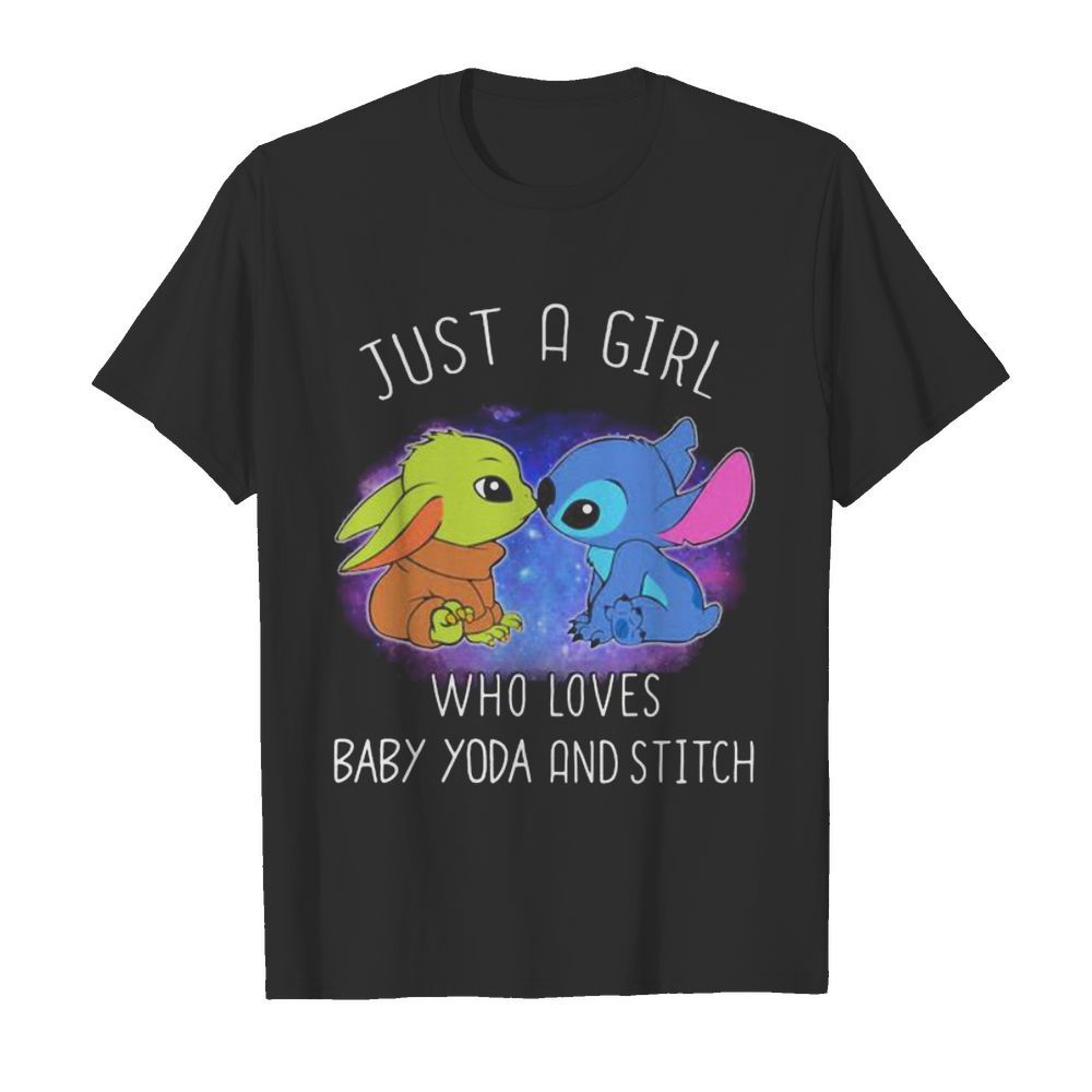 Just a girl who loves baby yoda and stitch  Classic Men's T-shirt