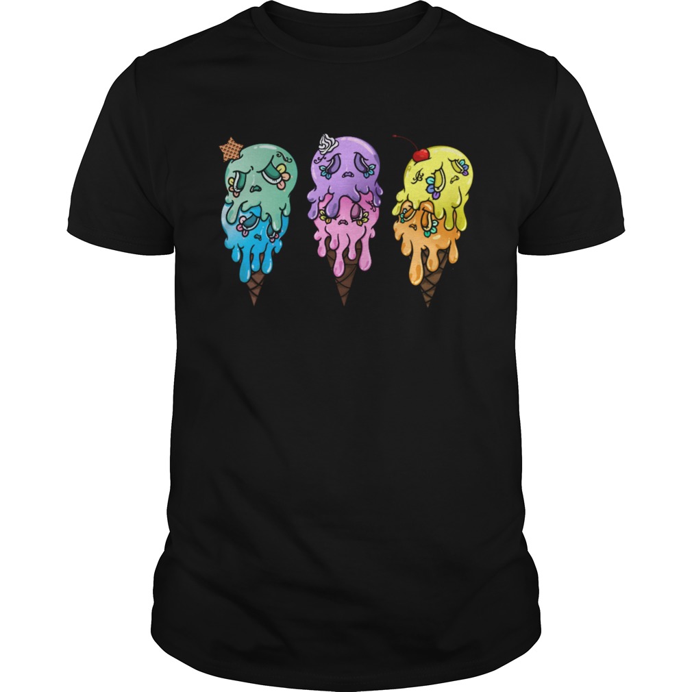 Kawaii Sugar skull ice cream TRIO shirt