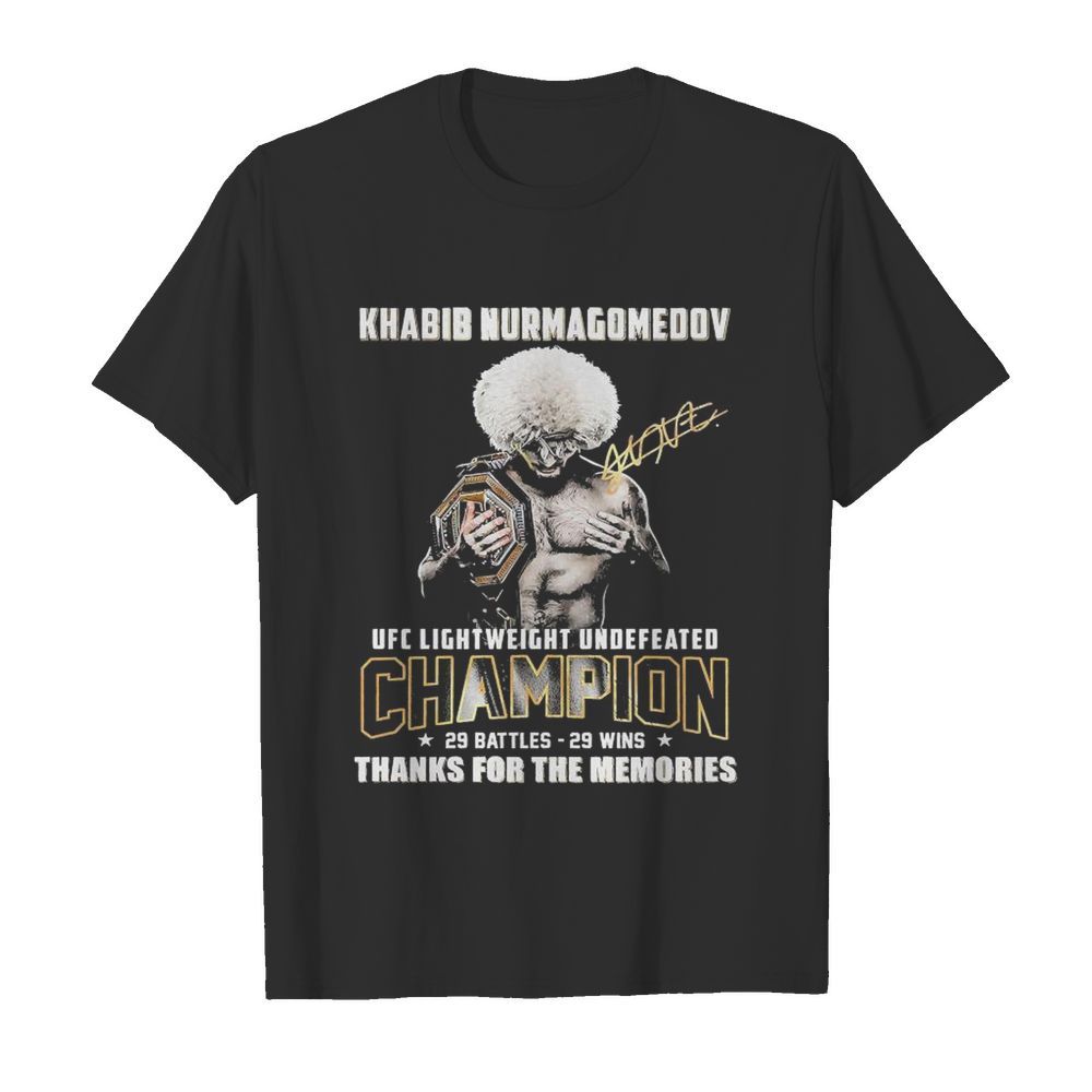 Khabib Nurmagomedov Ufc Lightweight Undefeated Champion Thanks For The Memories  Classic Men's T-shirt