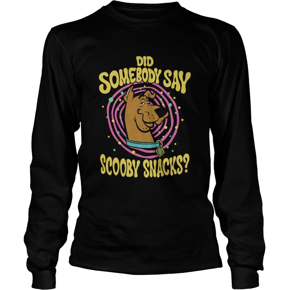 Kids ScoobyDoo Did Somebody Say Scooby Snacks Portrait  Long Sleeve