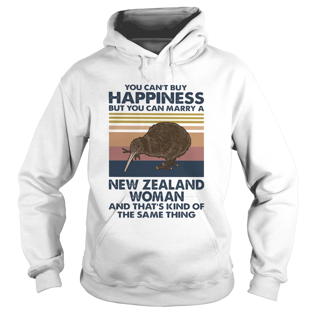 Kiwi Bird You Cant Buy Happiness But You Can Marry A New Zealand Woman Vintage Retro  Hoodie