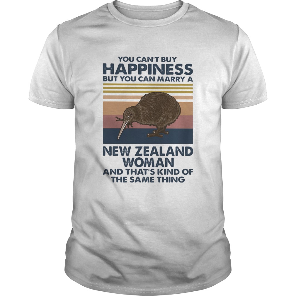 Kiwi Bird You Cant Buy Happiness But You Can Marry A New Zealand Woman Vintage Retro  Unisex