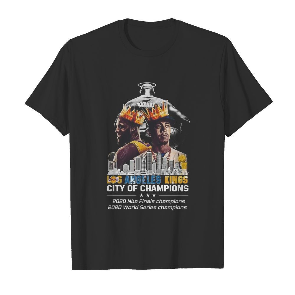 Kobe Bryant LeBron James and Corey Seager LA Kings City Of Champions 2020 shirt