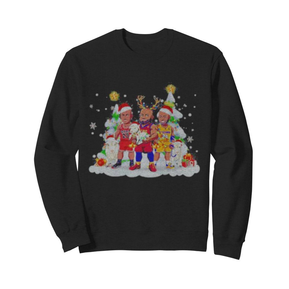 Kobe Bryant Michael Jordan Lebron James Merry Christmas  Unisex Sweatshirt