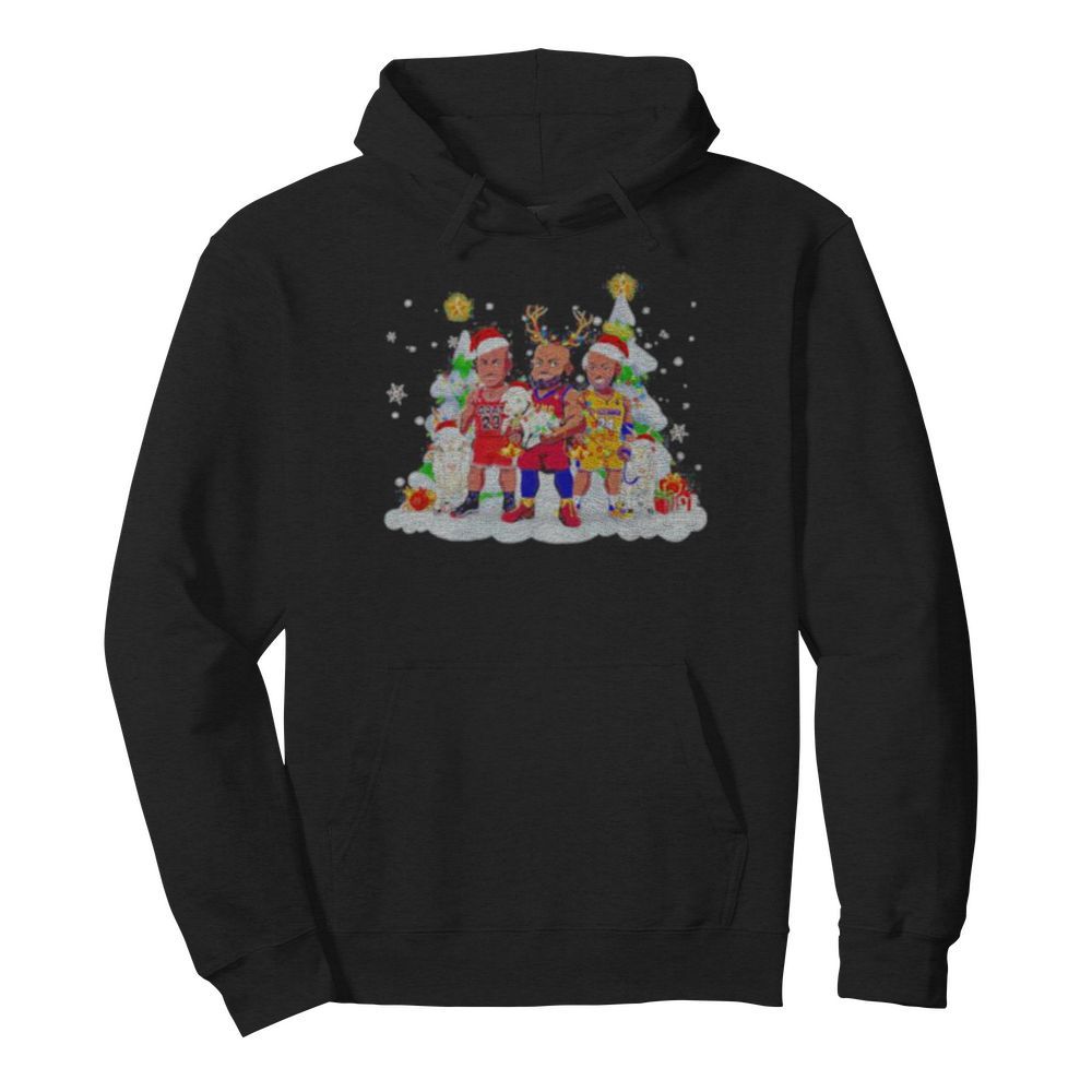 Kobe Bryant Michael Jordan Lebron James Merry Christmas  Unisex Hoodie