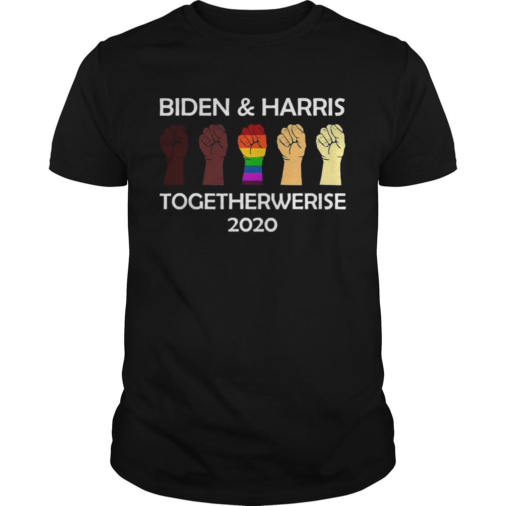 LGBT Pride Black Lives Matter Biden And Harris Together We Rise 2020 shirt