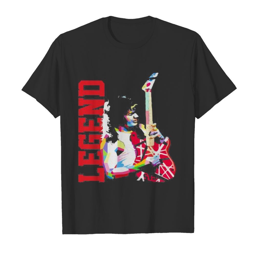 Legend eddie van halen playing guitar shirt