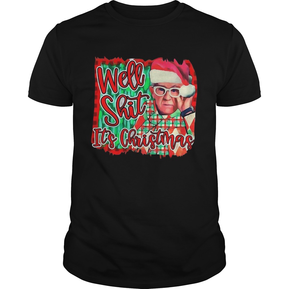 Leslie Jordan well shit its Christmas shirt