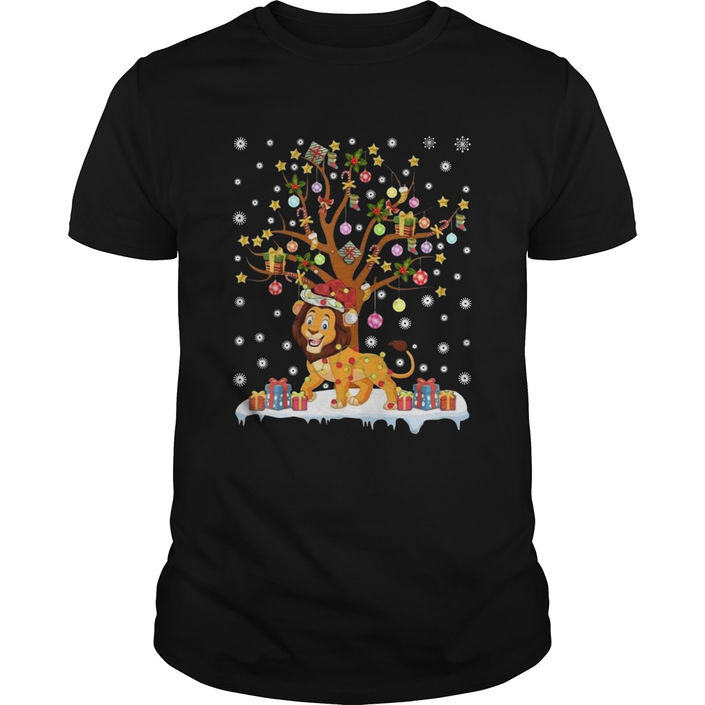 Lion Lighting Xmas Tree Lion Christmas shirt