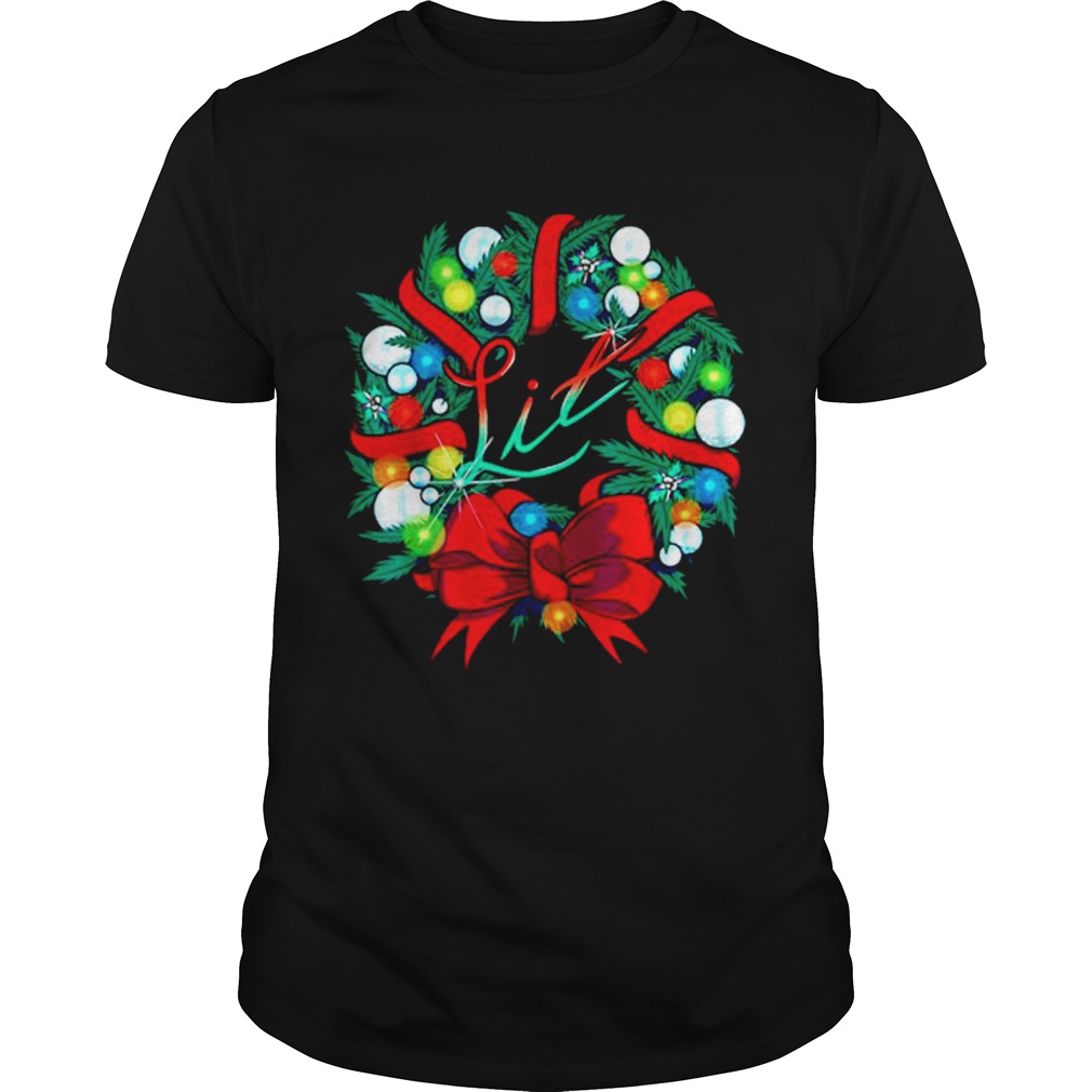 Lit Christmas Round Garland shirt